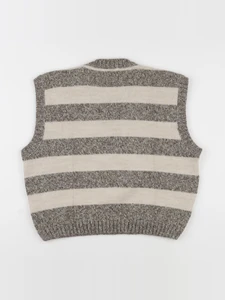 Vintage - pull sans manche taupe - 14 ans