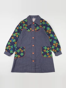 Vintage - robe bleu - 10 ans