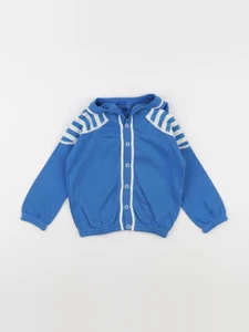 Vintage - gilet blanc, bleu - 4 ans