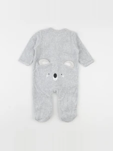 Vertbaudet - pyjama velours gris - 9 mois