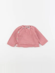 La manufacture de layette - sweat rose - 1 mois