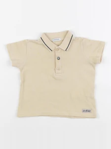 IKKS - polo imprimé au dos beige - 6 mois