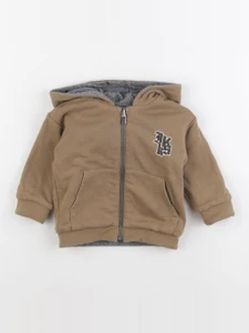 IKKS - sweat réversible gris, marron - 12 mois