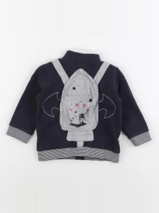 IKKS - sweat imprimé au dos bleu, gris - 18 mois