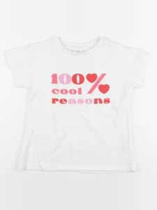 Zara - tee-shirt imprimé au dos blanc, rose - 5 ans