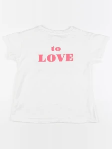 Zara - tee-shirt imprimé au dos blanc, rose - 5 ans