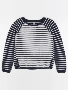 IKKS - pull blanc, bleu - 12 ans