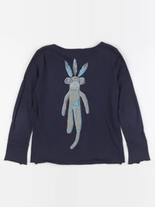 Zadig & Voltaire - tee-shirt imprimé au dos bleu - 8 ans