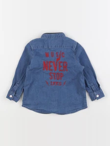 IKKS - chemise imprimé au dos bleu - 12 mois