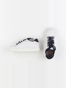 Vertbaudet - tennis à scratch/ lacets blanc - pointure 34