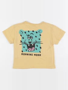 Zara - tee-shirt imprimé au dos jaune - 18/24 mois