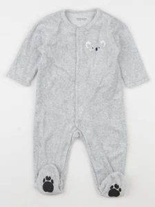 Vertbaudet - pyjama velours gris - 9 mois