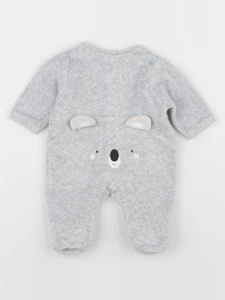 Vertbaudet - pyjama velours gris - 0 mois