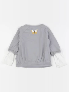 Vertbaudet - tee-shirt imprimé au dos gris - 4 ans
