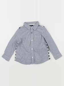 IKKS - chemise imprimé au dos bleu, blanc - 18 mois