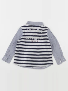 IKKS - chemise imprimé au dos bleu, blanc - 18 mois