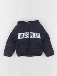 IKKS - doudoune réversible rouge, bleu - 4 ans