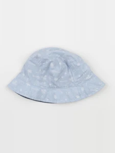 Vertbaudet - chapeau réversible bleu - 3/6 mois