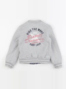 IKKS - sweat réversible, imprimé au dos gris, bleu - 6 ans