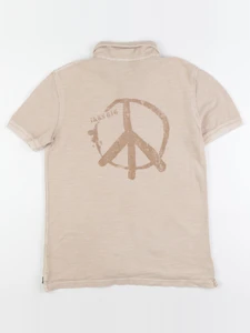 IKKS - polo imprimé au dos beige - 14 ans