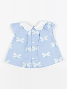 Jacadi - blouse bleu - 6 mois