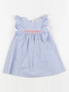 Jacadi - robe blanc, bleu - 24 mois