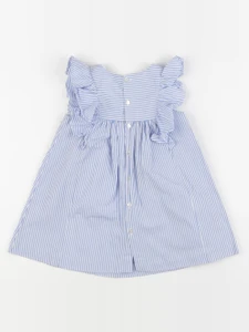 Jacadi - robe blanc, bleu - 24 mois