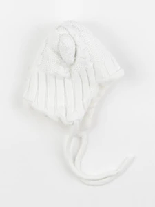 H&M - bonnet blanc - 0/1 mois