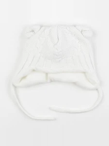H&M - bonnet blanc - 0/1 mois