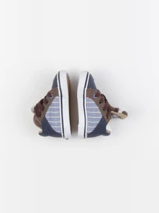 Vertbaudet - tennis à scratch/ lacets bleu - pointure 19