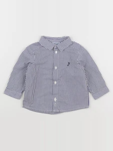 Cyrillus - pyjama coton blanc, bleu - 6 mois
