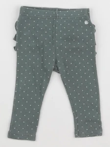 Petit Bateau - legging volants au dos vert - 6 mois