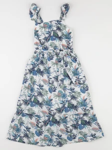 Vertbaudet - robe blanc, bleu - 10 ans