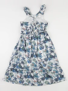 Vertbaudet - robe blanc, bleu - 10 ans