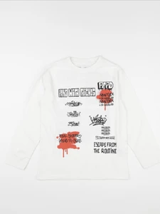 Zara - tee-shirt imprimé au dos blanc - 9/10 ans