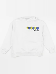 Zara - sweat imprimé au dos blanc - 9/10 ans
