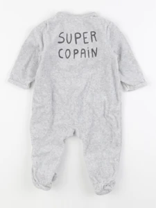 La Redoute - pyjama velours gris - 9 mois