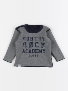 IKKS - pull bleu, gris - 6 mois