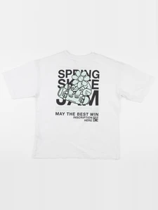 Zara - tee-shirt imprimé au dos blanc - 10 ans