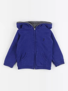 Jacadi - gilet réversible gris, bleu - 12 mois
