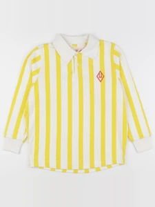 The animals observatory - polo imprimé au dos jaune, blanc - 8 ans0