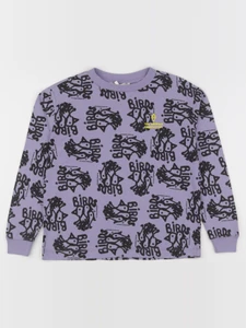 The animals observatory - tee-shirt violet, noir - 8 ans