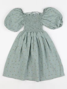 Buho - robe vert, or - 4 ans