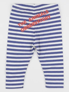 The animals observatory - legging bleu, blanc - 6 mois