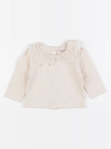 Vertbaudet - tee-shirt beige - 3 mois
