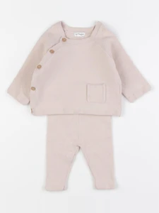 Vertbaudet - ensemble rose - 3 mois