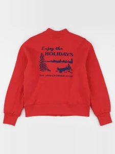 The animals observatory - sweat imprimé au dos rouge - 8 ans