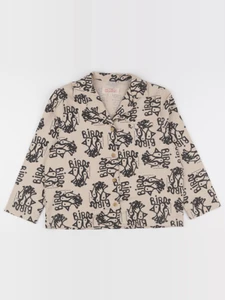 The animals observatory - chemise beige, noir - 8 ans