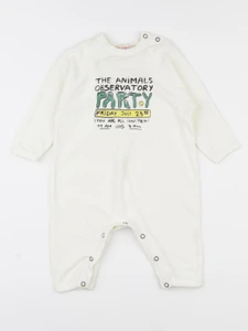 The animals observatory - pyjama coton blanc - 6 mois