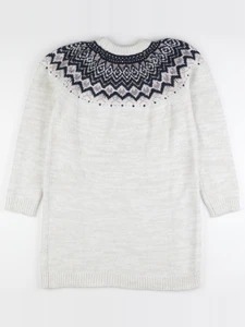 Vertbaudet - robe bronze, blanc, or - 14 ans